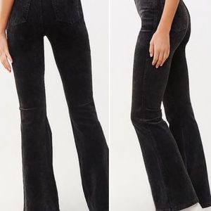 Black Corduroy Flare Pants High Waist Forever21